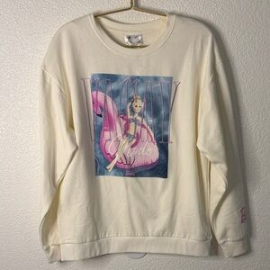 NWT- “Vacay Mode”Barbie Cream Sweatshirt- Size medium